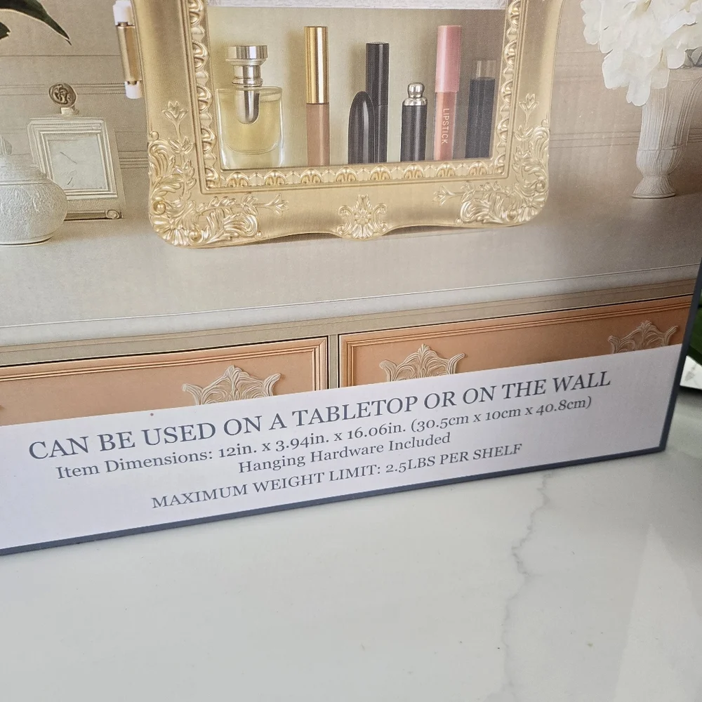 Gold Gilded Display Shelf Viral Tik Tok Shelf New In Box